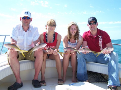 Chris & Jackie Jones, Amanda Tymchuk & Justin Panagapko of Winnipeg Manitoba with yellowtail snapper